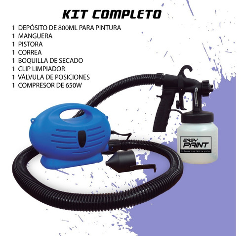 Imagen 2 de 8 de Compresora Pistola Para Pintar Easy Paint Garantia