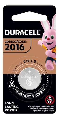 Pila Batería Litio Cr 2016 Duracell Unitaria