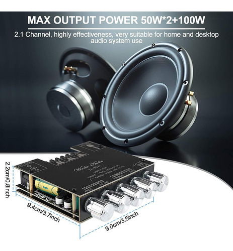 Módulo Amplificador De Potencia Digital Bluetooth Mt21 De 2.