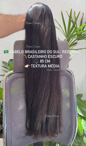 Cabelo Humano Brasileiro Do Sul Regional 85 Cm 50 Grs