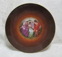Comprar Plato Decorativo Coronación Porcelana Czechoslovakia (15603) Marrón Ocre Coronación Personajes Romanos Griegos