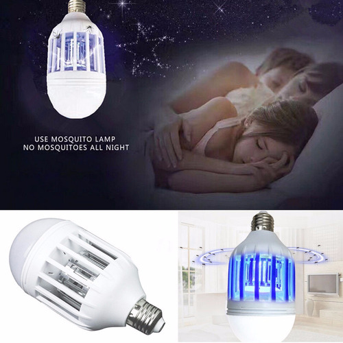 Imagen 2 de 4 de Mata Zancudos Moscas Mosquitos Electrico Foco Led