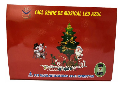 Serie Luz Navideña 140 Luces Leds  Musical Mágica 