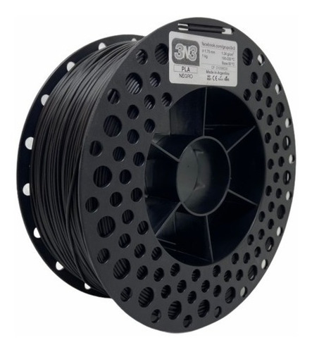 Imagem 2 de 2 de Filamento Pla - Preto - 3n3 - 1.75mm - 1kg