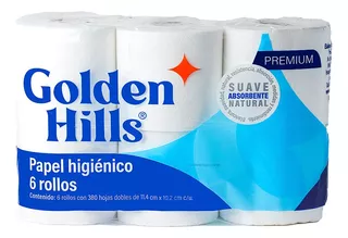 Papel Higiénico Golden Hills Regio Premium 6 Rollos - 1 Piez