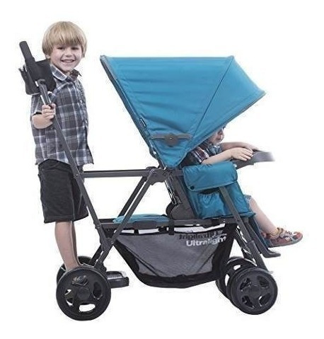 Coche Doble  Asiento Bebe, Joovy Caboose Ultralight Azul