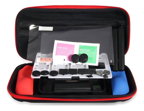 Kit Protector Para N Switch Bolso Lámina Grip Case Joy Con