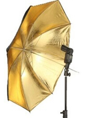 Sombrinha Refletora Dourada 84cm Rebatedora Flash Estúdio