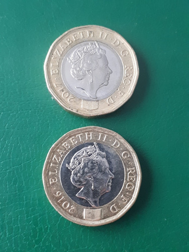 Inglaterra 1 Pound 2016 /17 Bimetalica 