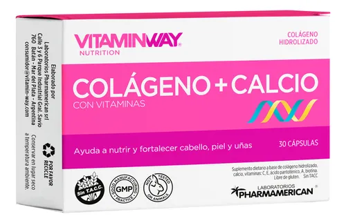 Vitamin Way Kit X2 Colágeno + Calcio Cabello Piel Uñas 30c