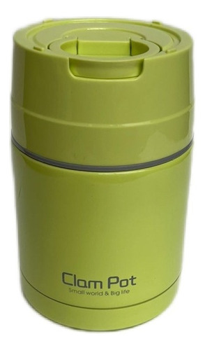 Termo Alimentos Vianda C/cuchara Acero Inox Doble Capa 800ml Color Verde