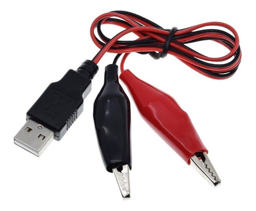 Clip Caimán Cocodrilo Adaptador De Cobre Conector Usb Macho 