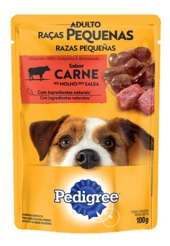 Imagen 2 de 2 de Alimento Húmedo Pedigree Raza Pequeñas Carne Display X18 Uds