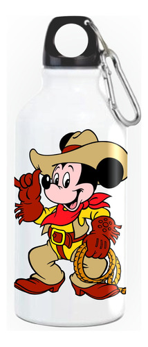 Termo Mickey Mouse Vaquero Botella Caramañola White X54