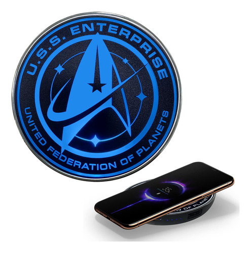 Star Trek Qi Wireless Charger With Built-in Backup Battery .