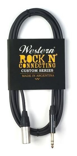 Cable Xlr A Plug Estéreo 3 M Western Balanceado Monitor