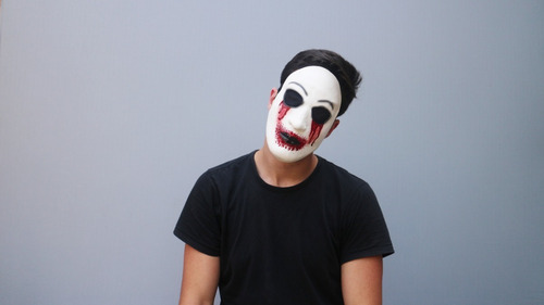Imagen 4 de 4 de Máscara De Látex Creepypasta Bleeding Eyes Halloween