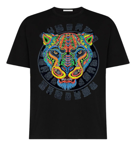 Playera Jaguar Colores Mexico Fluorescente Neon Mexicana