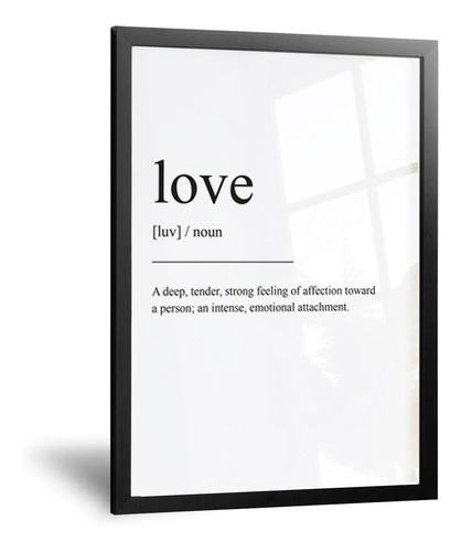 Cuadro Minimalista - Palabra Love Noun - 35x50 Cm