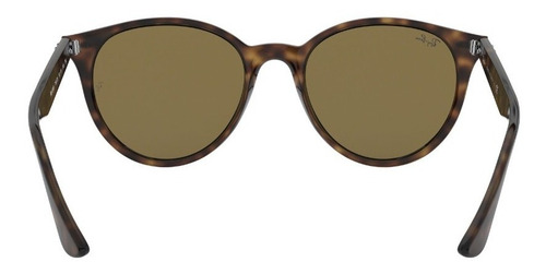 Imagen 3 de 3 de Anteojos de sol Ray-Ban RB4305 Standard con marco de propionato color gloss tortoise, lente dark brown clásica, varilla gloss tortoise de propionato