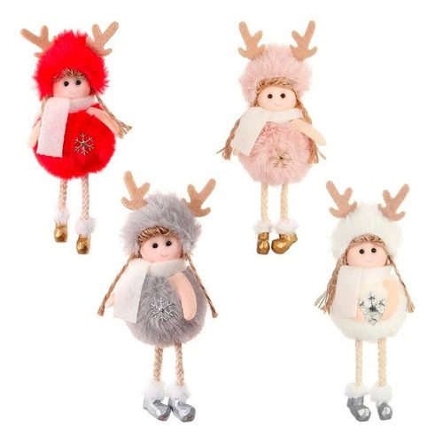 4 Angel Dolls Pendant Christmas Ornaments Decoration 2024