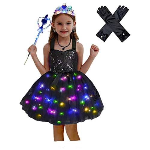 Vestidos De Unicornio Niñas, Disfraz De Luces Led Cump...