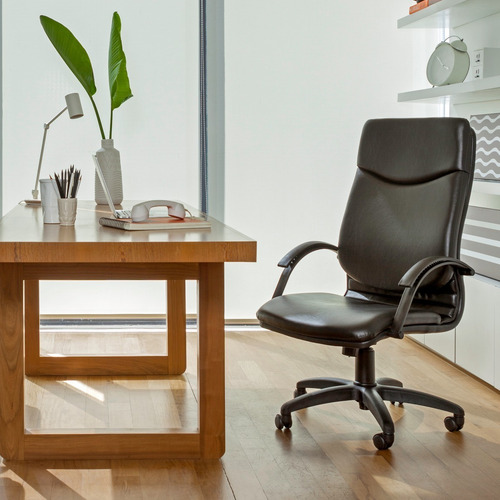 Imagen 10 de 10 de Sillón De Oficina Electra Alto Total Black Diseño Rossi