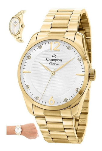 Relógio Champion Dourado Feminino Cn27607h