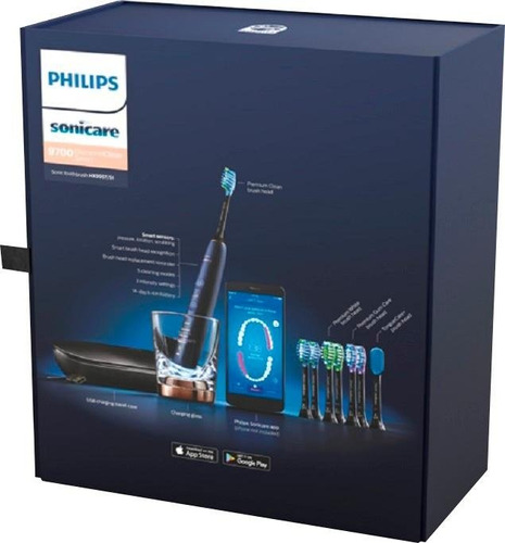 Philips Sonicare Diamondclean Smart 9700 B Escova Elétrica Cor Lunar Blue