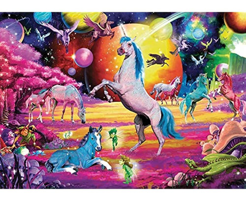 Universo De Unicornios Rainbow Fantasy Puzzle Para Adultos Y