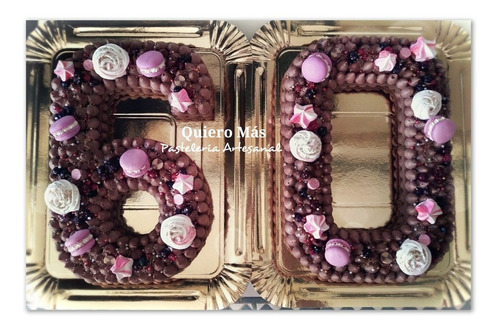 Imagen 6 de 9 de Torta Número O Number Cake Para Grupo Familiar - Envios