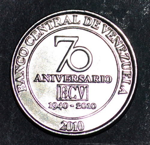 Tuvo De 20 Unidades Conmemorativa 70 Años Bcv De 0,50 Bs. 