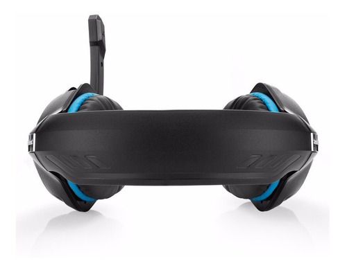 Auriculares Gamer Newvision Nw400 Negro Y Azul Con Luz Led