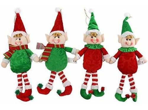 Athoinsu 4 Pcs Navidad Elf Felpa De La Muñeca Juguetes Colga