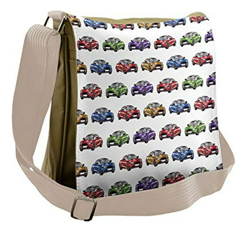 Bolso De Mensajero - Ambesonne Cars Bag, Colorful Fast Sport