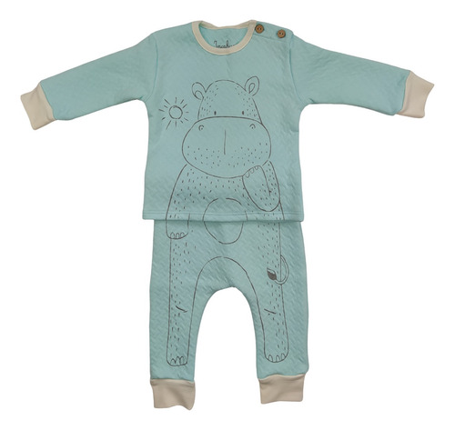 Pijama Hipopótamo Bordado Incahugs Bebé