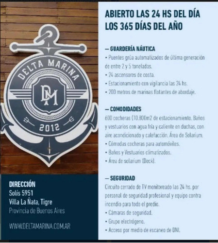 Imagen 3 de 11 de Cama 18 Pies En Delta Marina Incluye Expensa