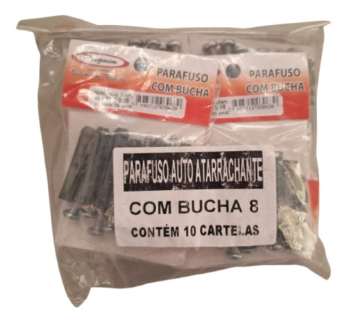Parafuso 48x45 Com Bucha Auto Atarrachante 10 Cartelas C/06