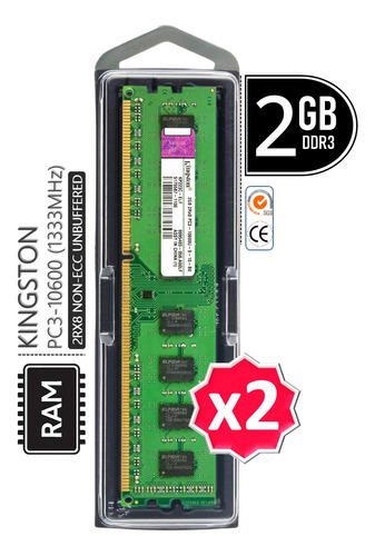 4gb Kit (2x2gb) Ddr3 1333mhz Single Rank Desktop Memory