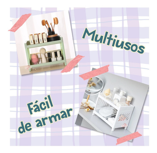 Imagen 5 de 7 de Estante Plastico Organizador 2 Niveles Baño Escritorio Mx-89