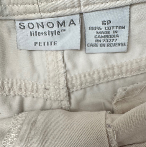 Short De Algodón Sonoma De Tiro Medio Para Mujer (Usado)