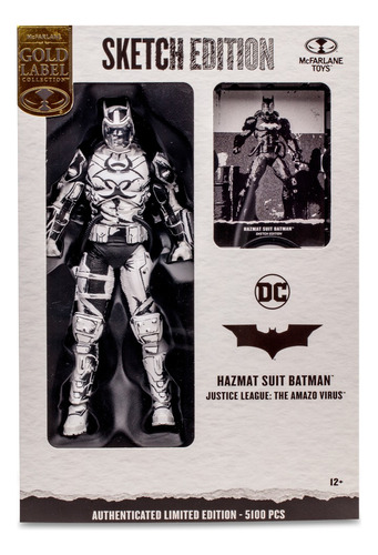Mcfarlane Figura 7 Batman Hazmat Suit (line Art) Gold Label (Reacondicionado)