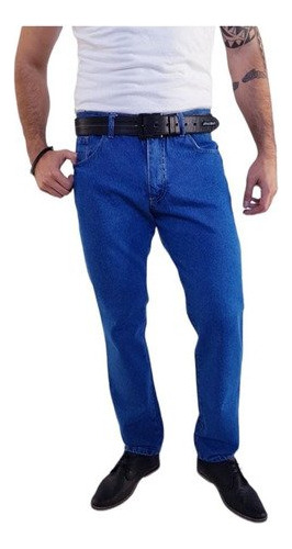 Pantalon De Jeans Hombre Recto Rigido Localizado 