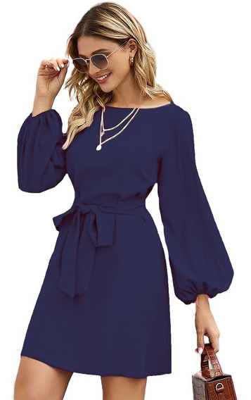 Vestido Azul Marino | MercadoLibre 📦