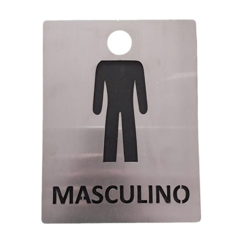 Placa Identificação Banheiro Masculino