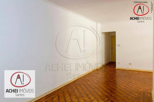 Imagem 4 de 28 de Apartamento Com 3 Dormitórios, Dependência Completa, Vaga Demarcada À Venda, 93 M² Por R$ 540.000 - Gonzaga - Santos/sp - Ap10669