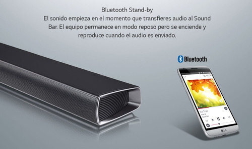 Barra de som Bluetooth LG Sj2 2.1 160w com subwoofer de cor preta