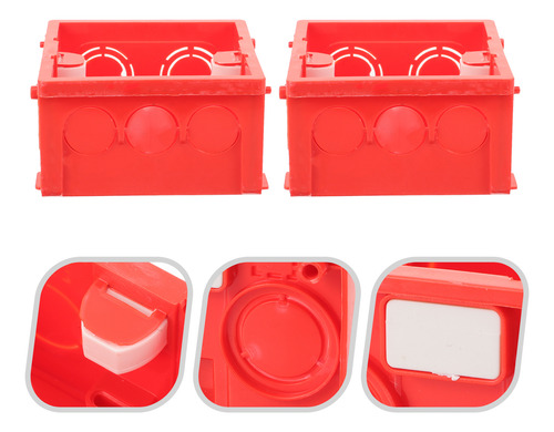 Cajas De Enchufe De Pared De 10 Piezas, Caja De Montaje Tipo