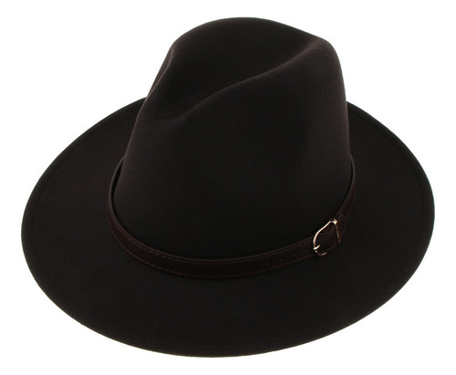 Sombrero De Fedora De Lana Hecho A Mano De Época Cinturón