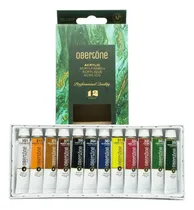 Comprar Estuche Pintura Acrilica 12pz Tubo 12ml Obertone